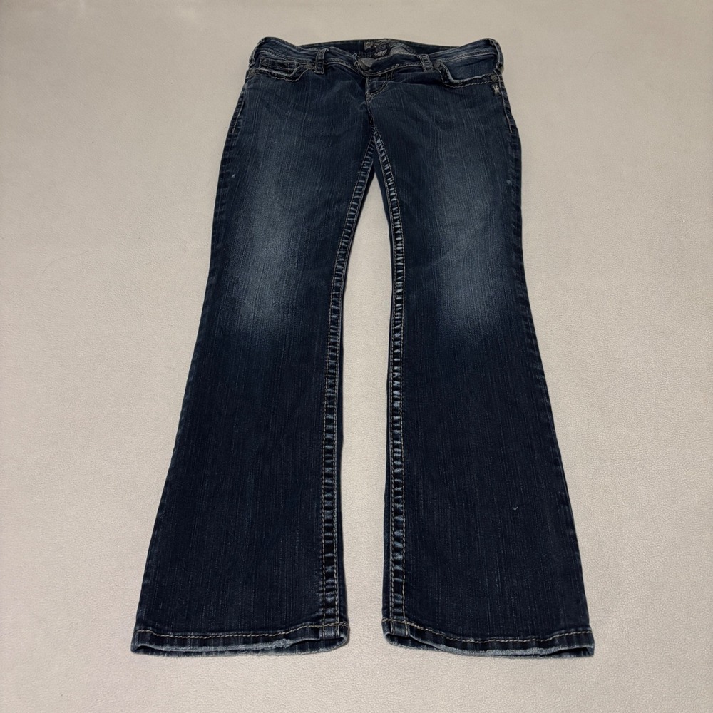Silver Jeans Co Tuesday Low Rise Bootcut Jeans Dark Wash 31x33 Grunge Y2K Fall